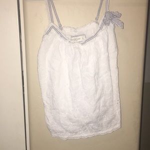 Abercrombie white tank top.